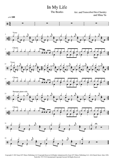 In My Life (arr. Ben Charnley, Mina Yu)