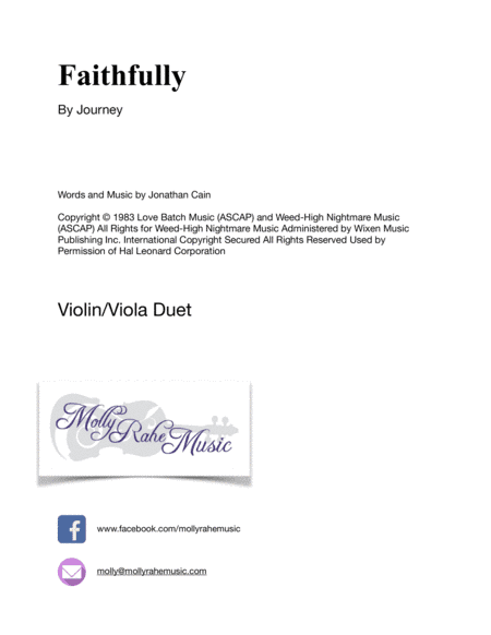 Faithfully (arr. Molly Rahe)