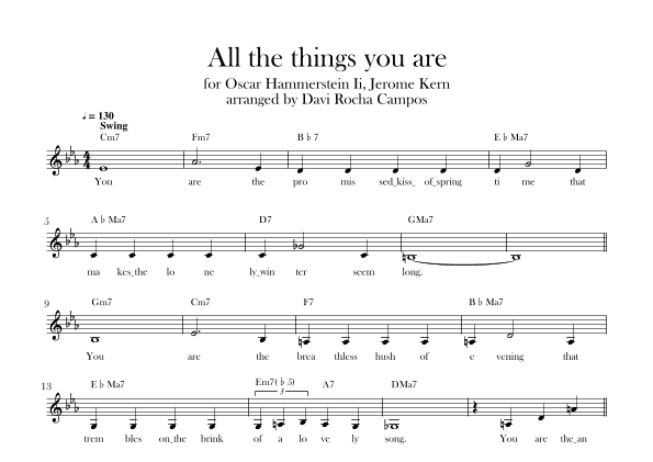 All The Things You Are (arr. Davi Rocha Campos)