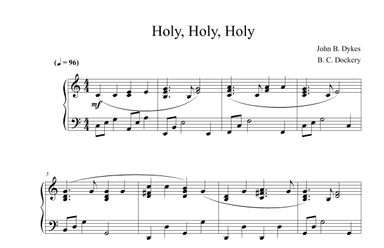 Holy, Holy, Holy (Solo Piano) (arr. B. C. Dockery)