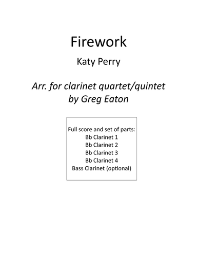 Firework (arr. Greg Eaton)