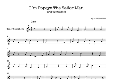I'm Popeye The Sailor Man (arr. E.P)