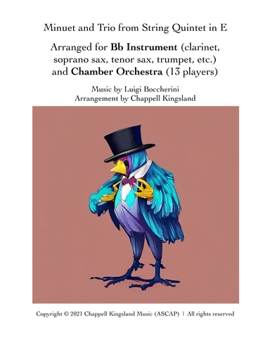 Boccherini Minuet and Trio - arr. for Instrumental Soloist (in Bb) and Chamber Orchestra (arr. Chappell Kingsland)
