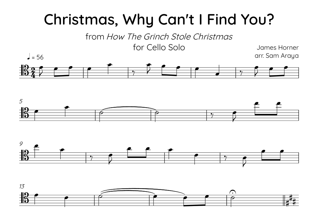 Christmas Why Can't I Find You (arr. Sam Araya)