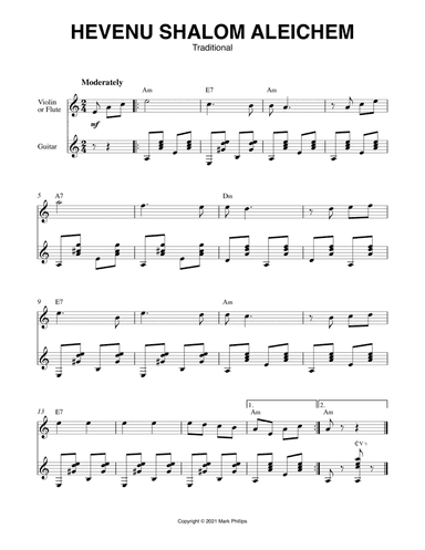 Hevenu Shalom Aleichem (arr. Mark Phillips)