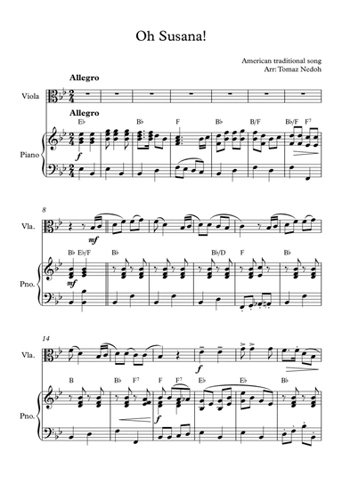 Oh Susana (arr. Tomaz Nedoh)