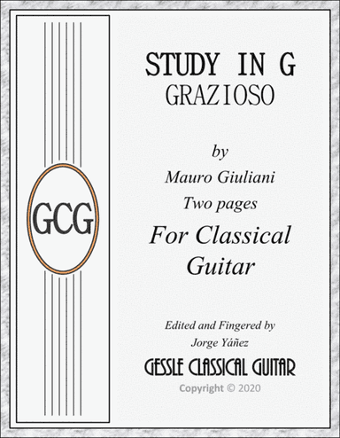 Study in G by Mauro Giuliani for Classical Guitar (arr. Jorge Yáñez)