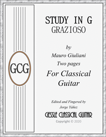 Study in G by Mauro Giuliani for Classical Guitar (arr. Jorge Yáñez)