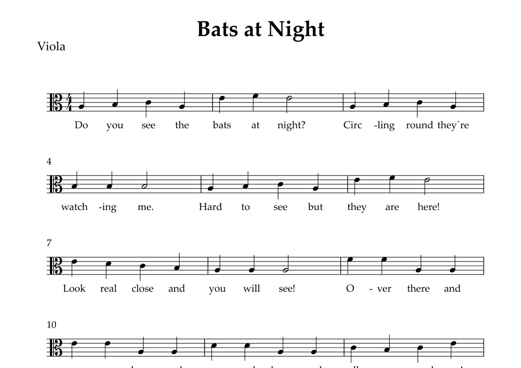 Bats at Night (arr. Wesley S. SIlva)