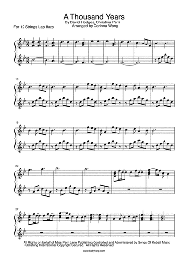 A Thousand Years (arr. Corinna Wong)