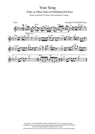 Your Song (arr. Miranda Wong)