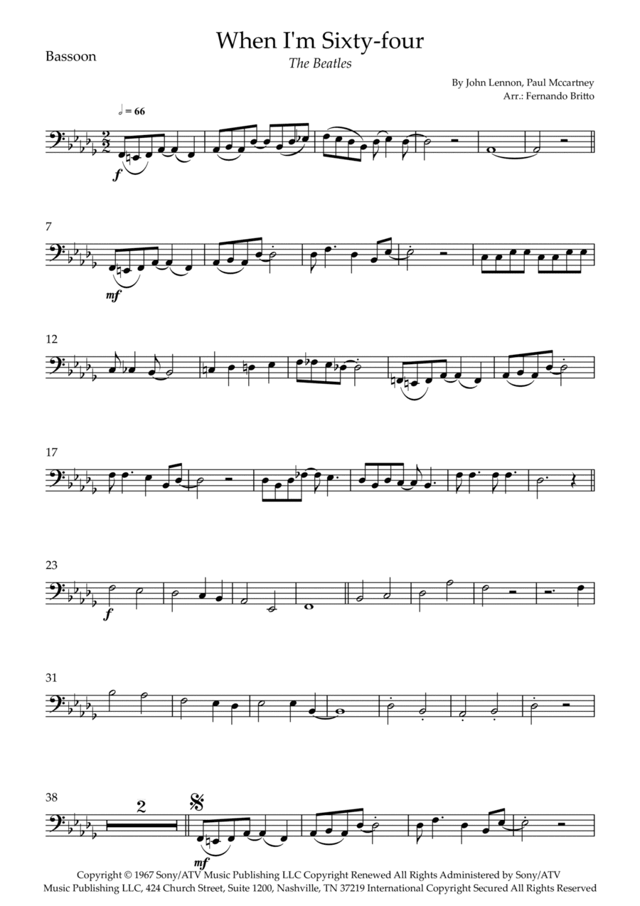 When I'm Sixty-four (arr. Fernando Britto)
