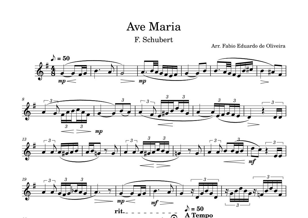 Ave Maria (Gounod) - Easy Arrangement (arr. Fabio Eduardo de Oliveira)