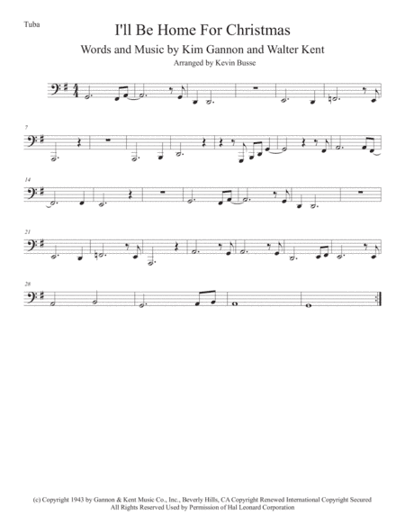 I'll Be Home For Christmas (arr. Kevin Busse)