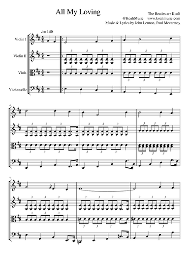 All My Loving (arr. KoaliMusic)