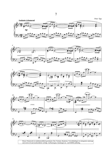 Andante, träumend, (Piano Collection fuer Entertainer)