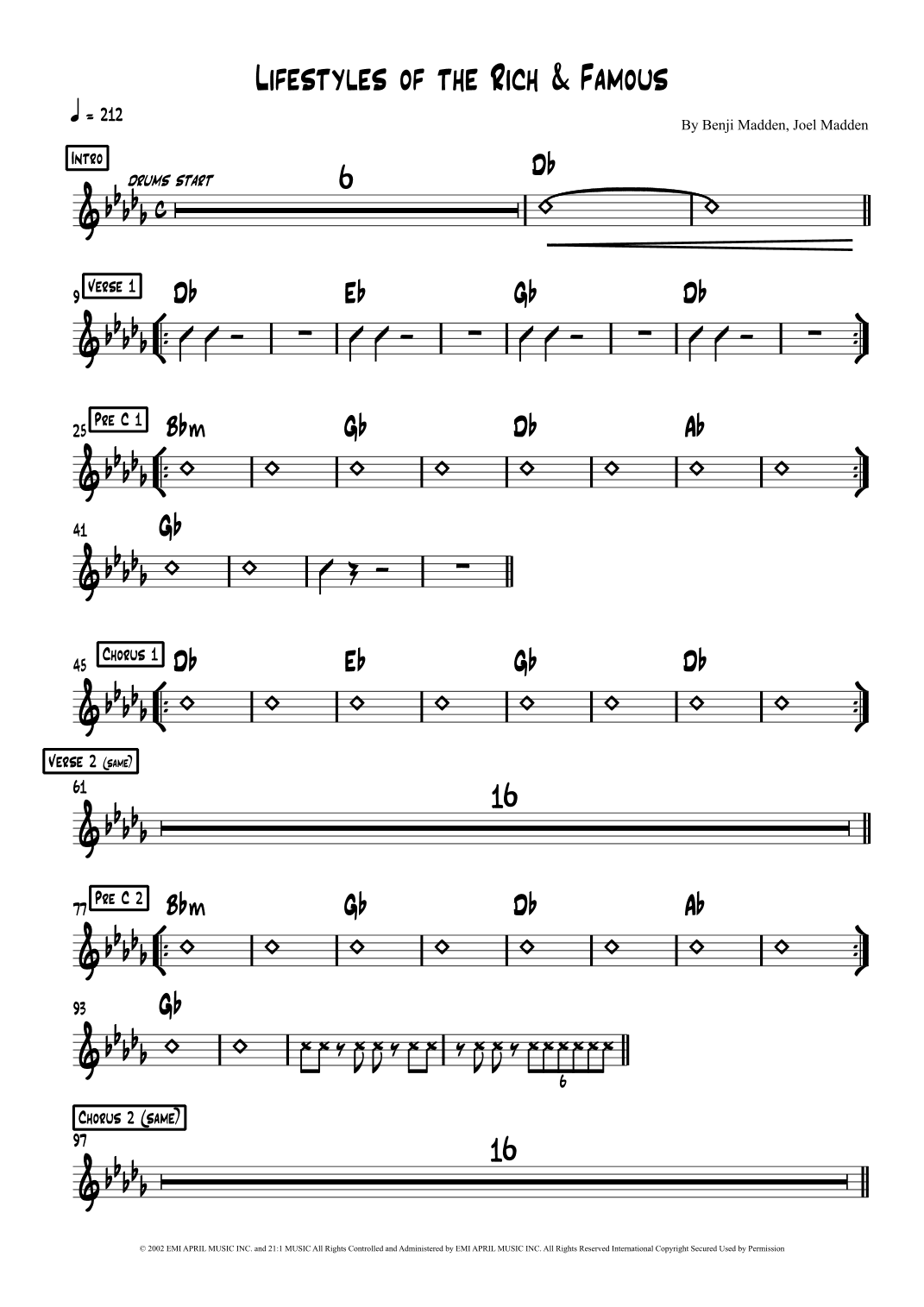 Lifestyles Of The Rich And Famous (arr. Lef Germenlis)