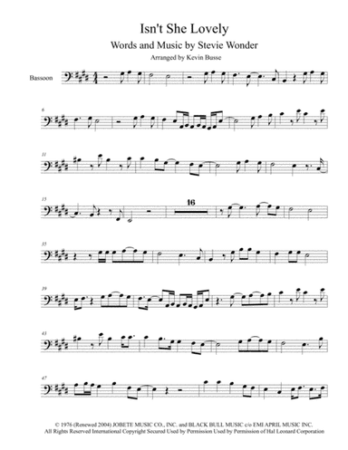 Isn't She Lovely (arr. Kevin Busse)