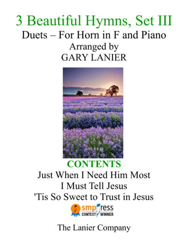 Gary Lanier: 3 BEAUTIFUL HYMNS, Set III (Duets for Horn in F & Piano) (arr. Gary Lanier)