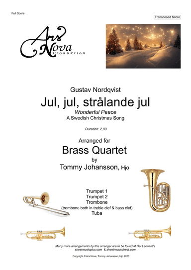 Jul, jul, strålande jul (Brass Quartet) (arr. Tommy Johansson, Hjo)