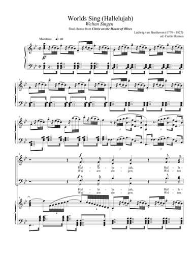 Worlds Sing (Hallelujah from the Mount of Olives - SATB) (arr. Curtis Hanson)