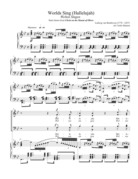 Worlds Sing (Hallelujah from the Mount of Olives - SATB) (arr. Curtis Hanson)