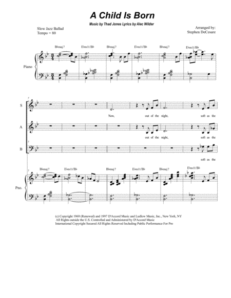 A Child Is Born (arr. Stephen DeCesare)