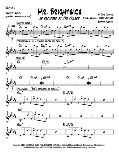 Mr. Brightside (arr. Jon Kubis)
