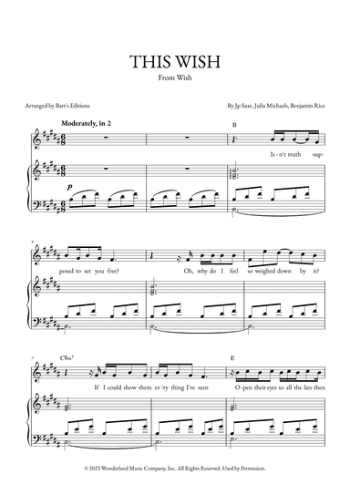This Wish (arr. Bart's Editions)