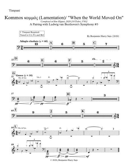 Kommos (Lamentation) / "When the World Moved On" - Timpani