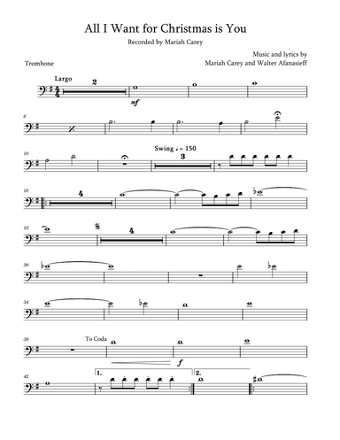 All I Want For Christmas Is You (arr. David Lartey)