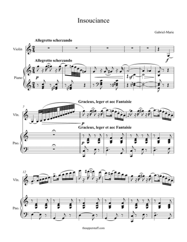 Insouciance (arr. Nick Lacanski)