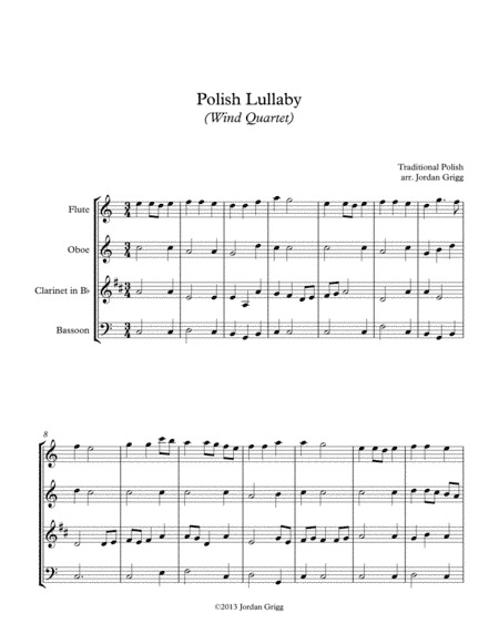 Polish Lullaby (Wind Quartet) (arr. Jordan Grigg)