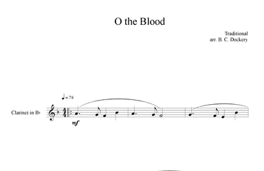 O The Blood (Clarinet Solo) (arr. B. C. Dockery)