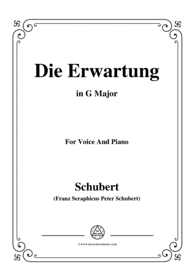 Schubert-Die Erwartung,Op.116,in G Major,for Voice&Piano (arr. MSM)