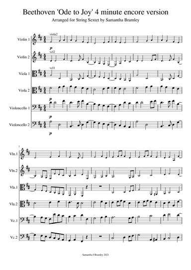 Ode to Joy (for string sextet) (arr. Samantha J Bramley)
