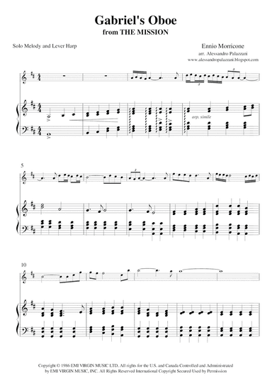 Gabriel's Oboe (arr. Alessandro Palazzani)