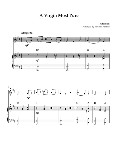 A Virgin Most Pure (arr. Kaiserin Rebecca)