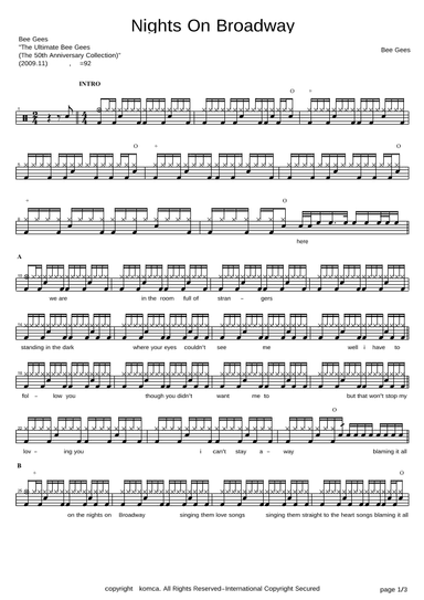 Nights On Broadway (arr. COPYDRUM)