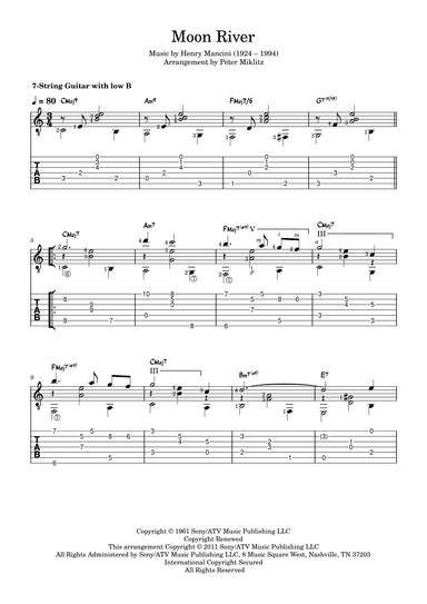 Moon River (arr. Peter Miklitz)