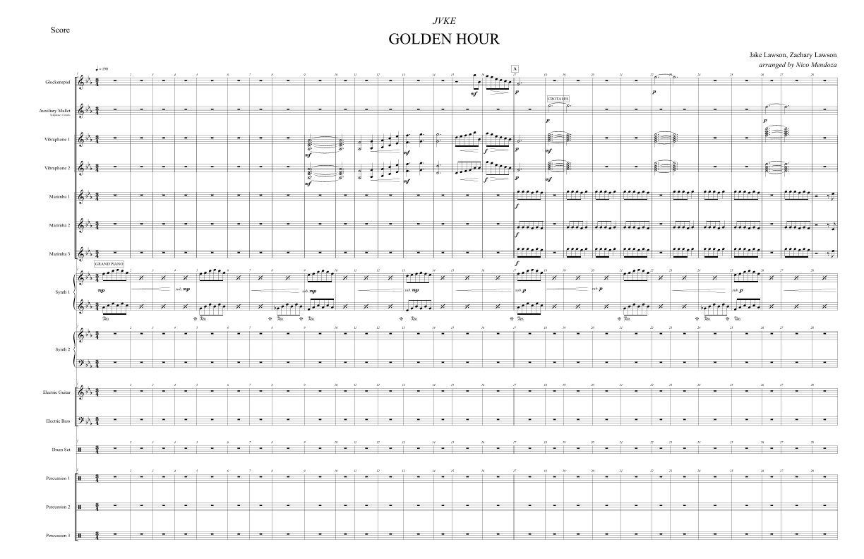 Golden Hour (arr. Nico Mendoza)