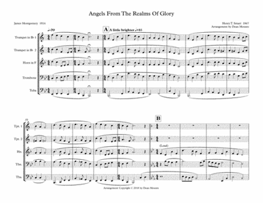 Angels From The Realms Of Glory (arr. Dean Mounts)