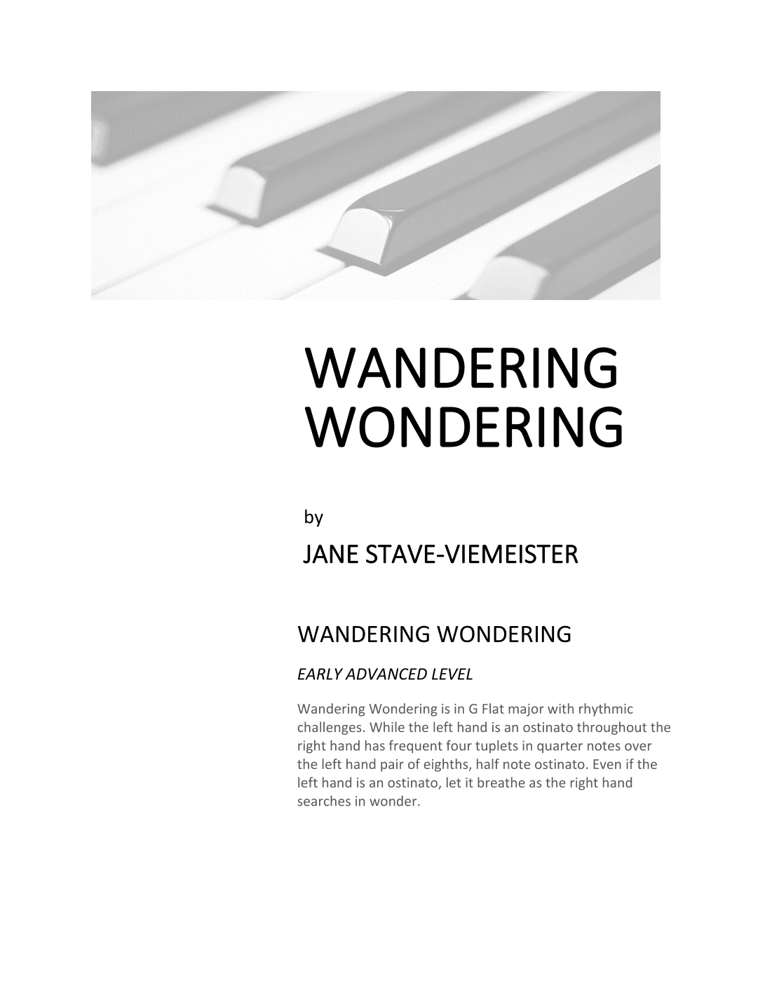Wandering Wondering