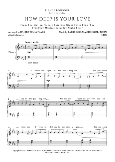 How Deep Is Your Love (arr. Danilo "Daca" Alves)