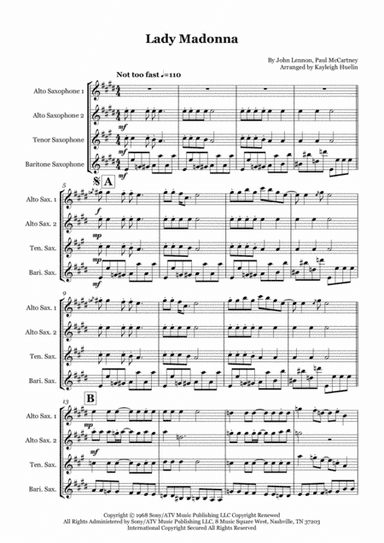 Lady Madonna (arr. Kayleigh Huelin)