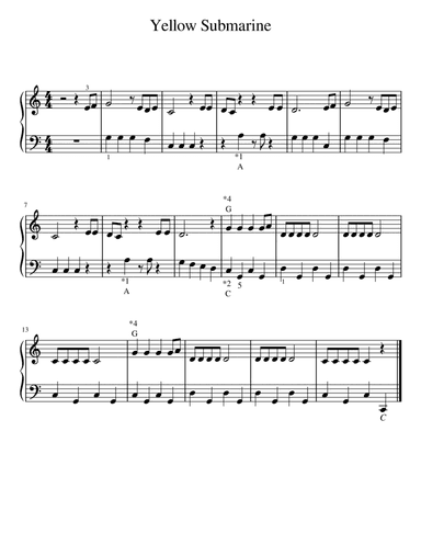 Yellow Submarine (arr. Amy Hathaway)