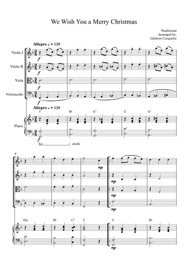 We Wish You a Merry Christmas (arr. Gildson Cerqueira)