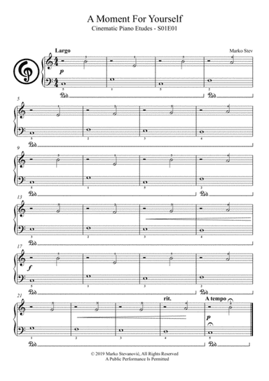 A Moment For Yourself (Cinematic Piano Etudes, S01E01)