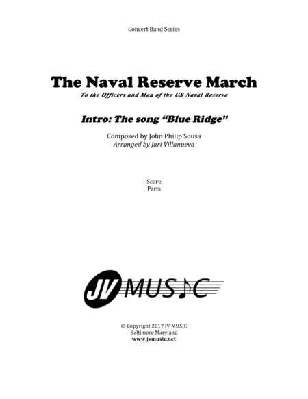 Naval Reserve March for Concert Band by Sousa (arr. Jari Villanueva)