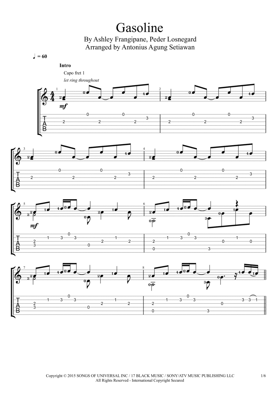 Gasoline (arr. Antonius Agung Setiawan)